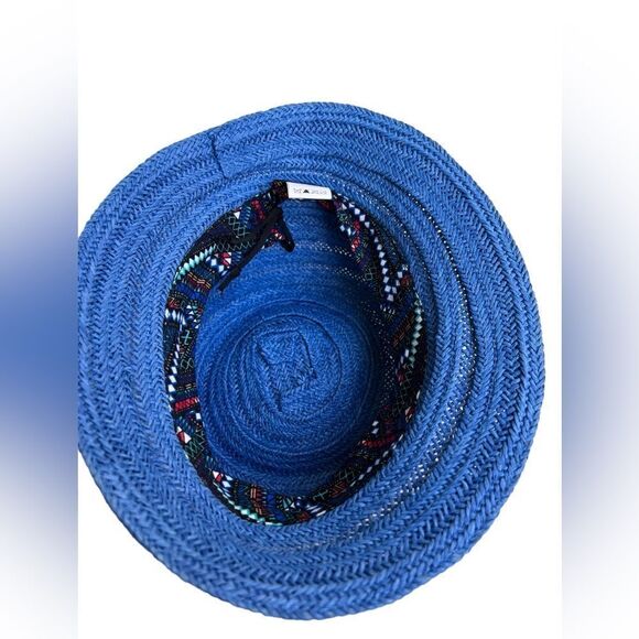 Giovannio Hat Blue Raffia Bucket Hat - Picture 4 of 6